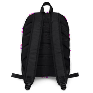 Purple & White Backpack