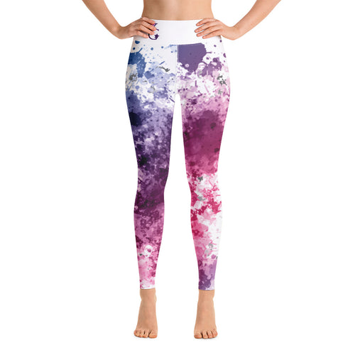 Yoga Leggings | Colorful Paint Splatters