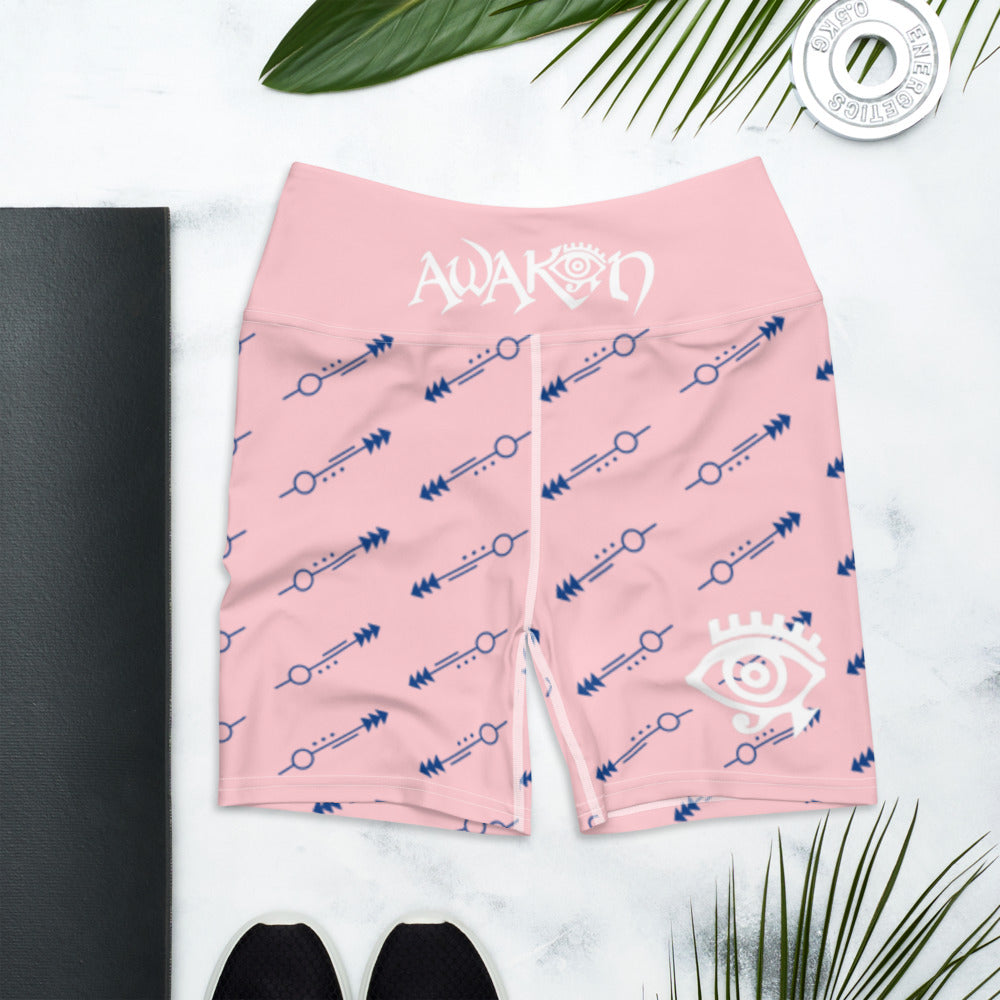 Women's Yoga Shorts | Pink & Blue